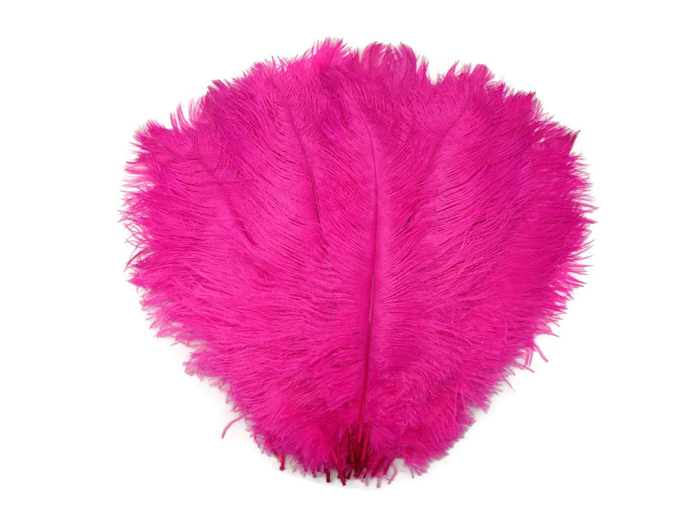 1/2 Lb. - 19-24" Hot Pink Ostrich Extra Long Drab Wholesale Feathers (Bulk)