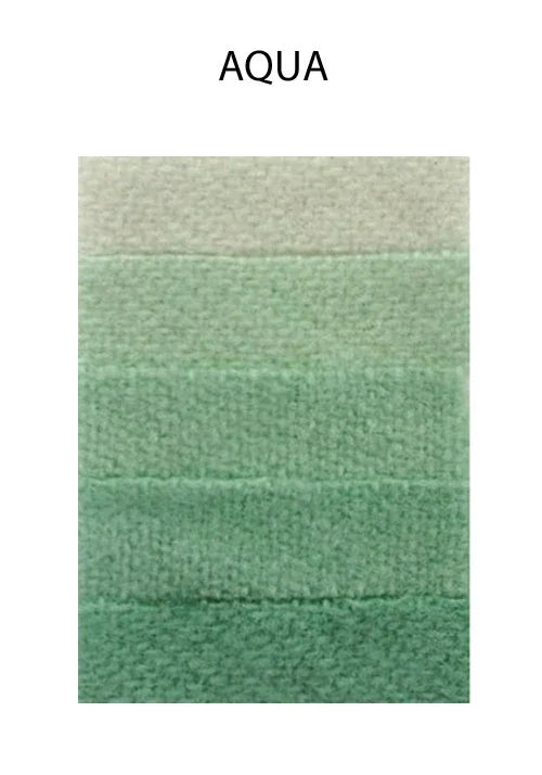 Aqua green textured craft feather swatch sample.
