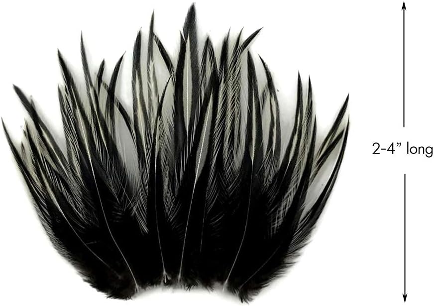 10 Pieces - Natural White Dyed BLW Laced Long Rooster Cape Whiting Farms Feathers