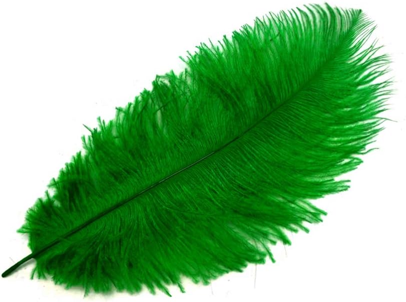100 Pieces - 6-8" Kelly Green Wholesale Ostrich Body Drabs Feathers (Bulk)