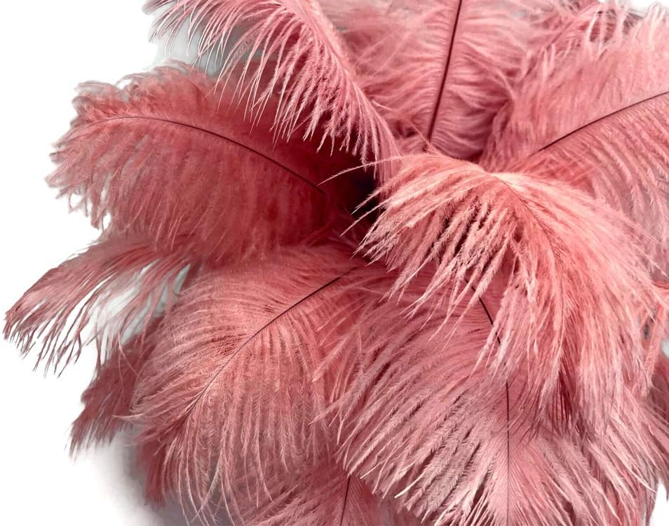 100 Pieces - 6-8" Pink Blush Ostrich Drabs Body Wholesale Feathers (Bulk)