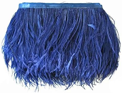 1 Yard - Navy Blue Ostrich Fringe Trim Wholesale Feather (Bulk)