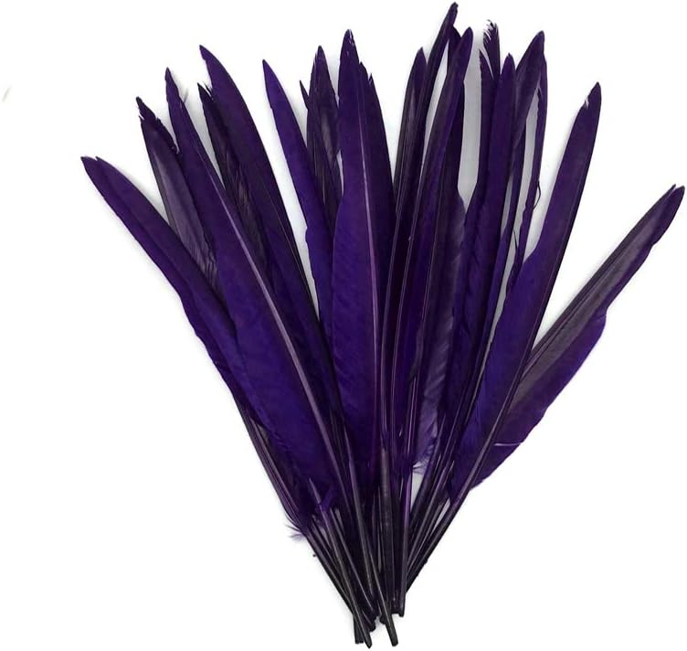 1/4 Lb. - Purple Goose Pointers Long Primaries Wing Wholesale Feathers (Bulk)