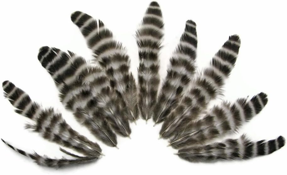 1 Dozen - Bleached Grizzly Whiting Farm Hen Loose Feather