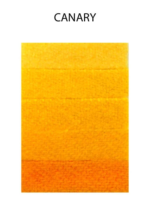 Canary yellow and orange gradient color swatch for craft feathers.