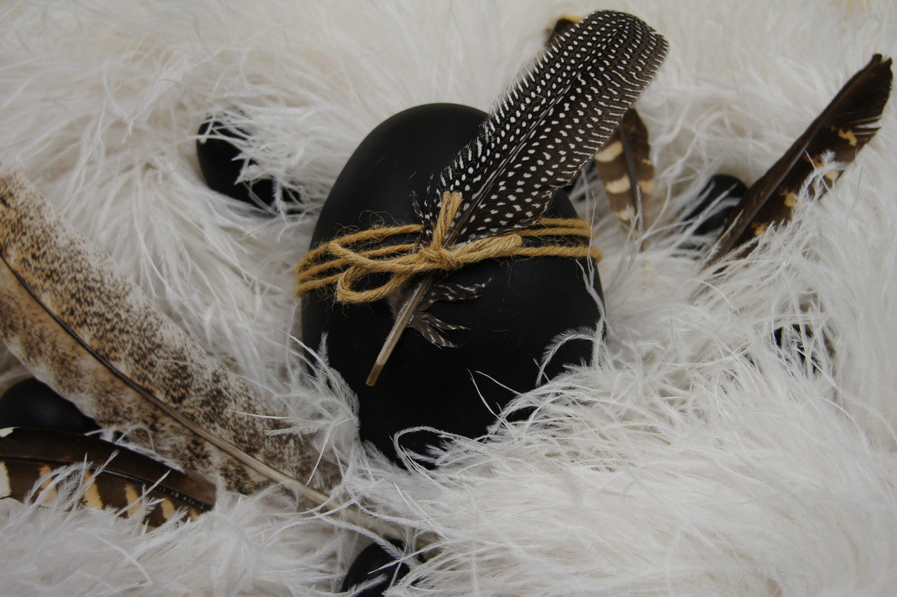 2 Yards - 5 Ply Black Heavy Weight Ostrich Fluffy Feather Boa