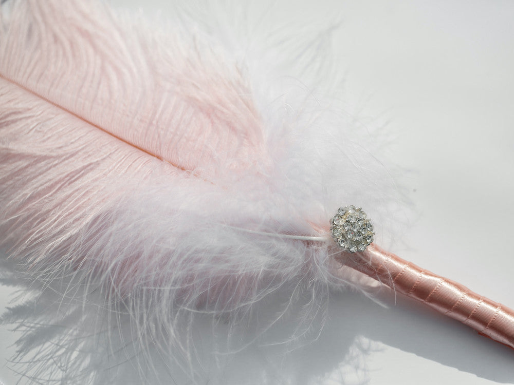 10 Pieces - 8-10" Pink Blush Ostrich Dyed Drabs Feathers