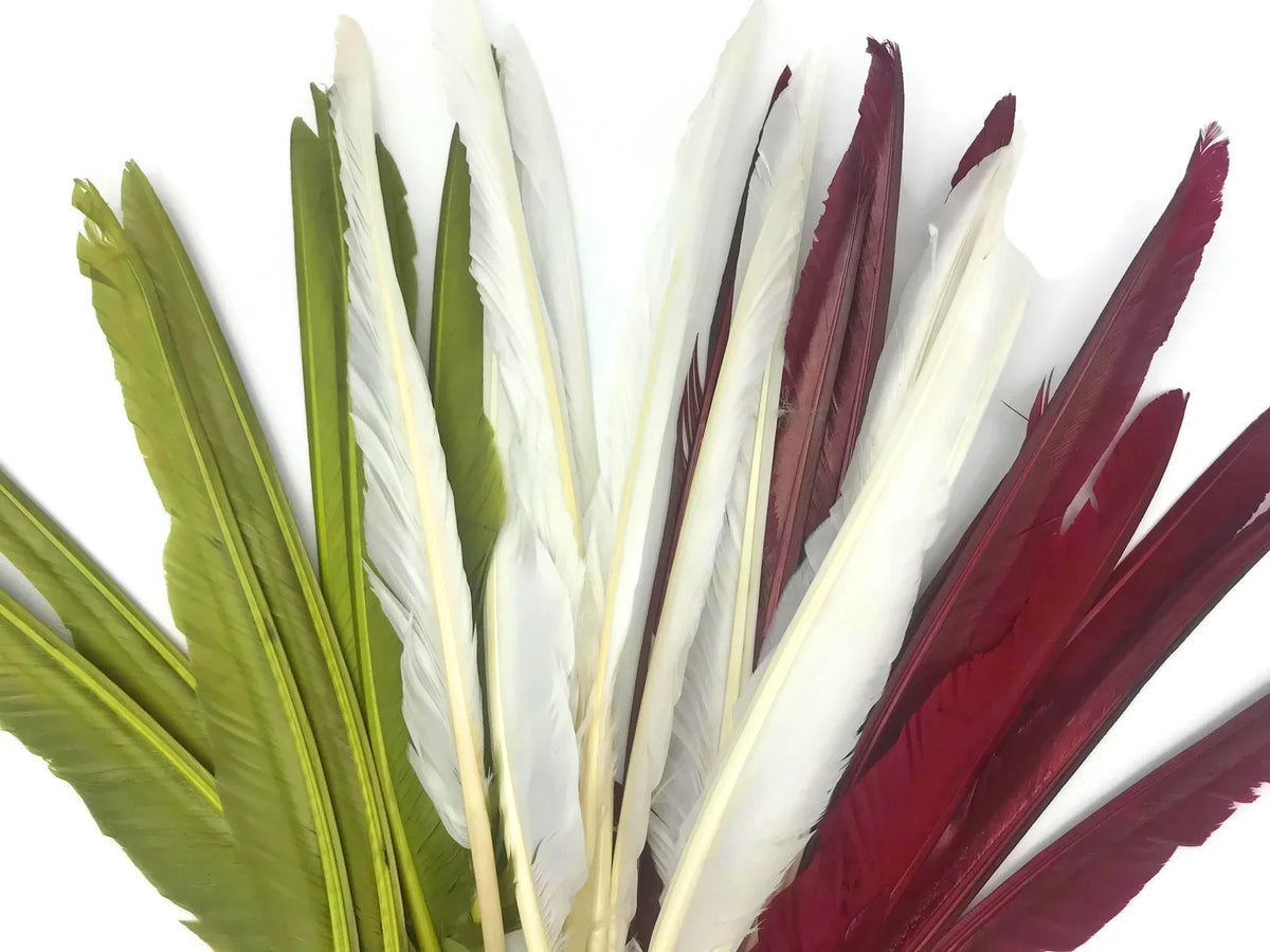 1 Pack - Olive Green Duck Primary Wing Pointer Feathers 0.50 Oz.
