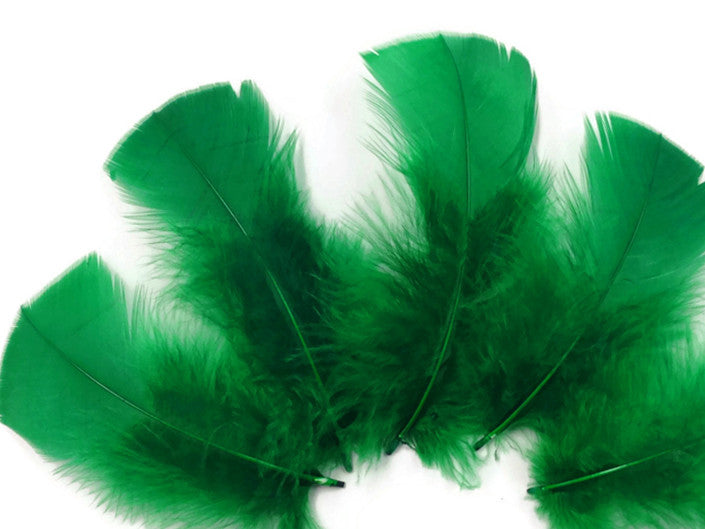 1/4 Lb - Kelly Green Turkey T-Base Plumage Wholesale Feathers (Bulk)