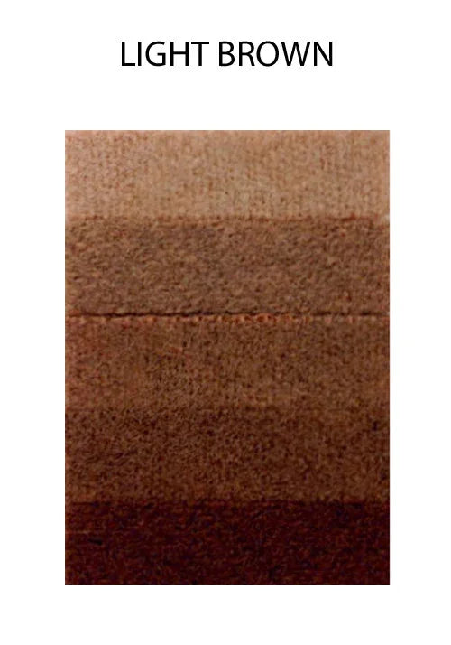 Light brown feather color swatch showing various natural earthy tones.