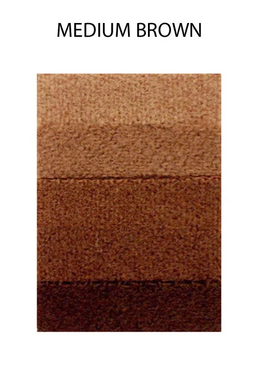Medium brown textured feather color swatch sample.