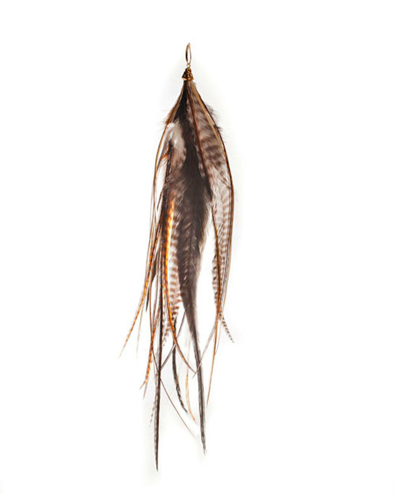 6 Pieces - XL Unique Ginger Thick Long Grizzly Whiting Farm Rooster Saddle Hair Extension Feathers