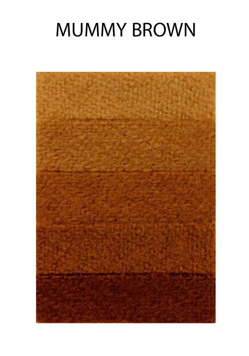 Mummy brown textured color swatch showing various shades of earthy brown tones.