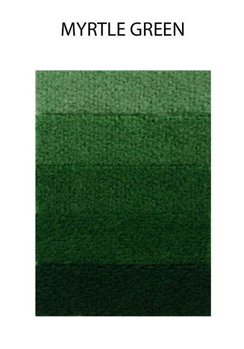 Myrtle green textured feather color swatch gradient.