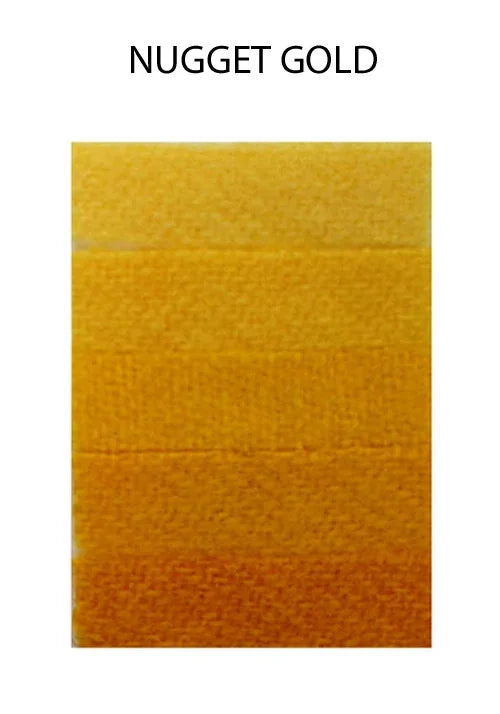 Nugget Gold textured fabric swatch in a warm metallic yellow hue.