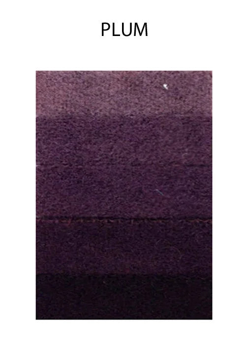 Plum purple felt fabric texture samples for DIY crafts and fashion decor.