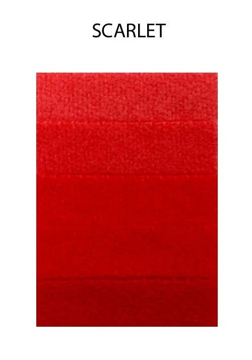 Scarlet red feather texture swatch for crafts and DIY fashion decor.