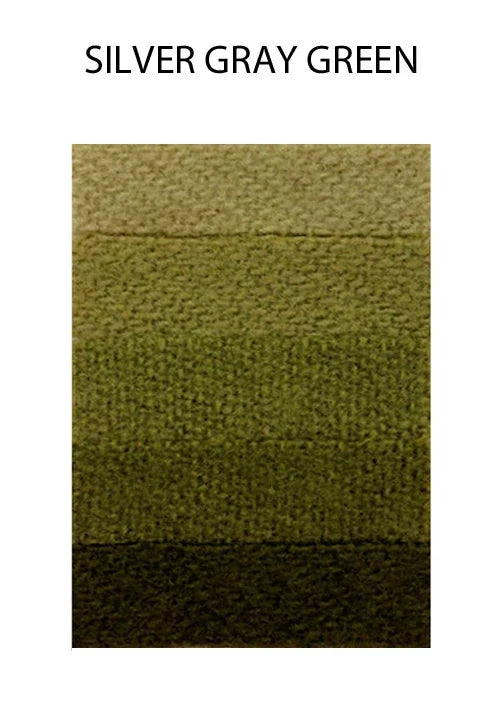 Silver gray green textured fabric swatch with gradient shades.