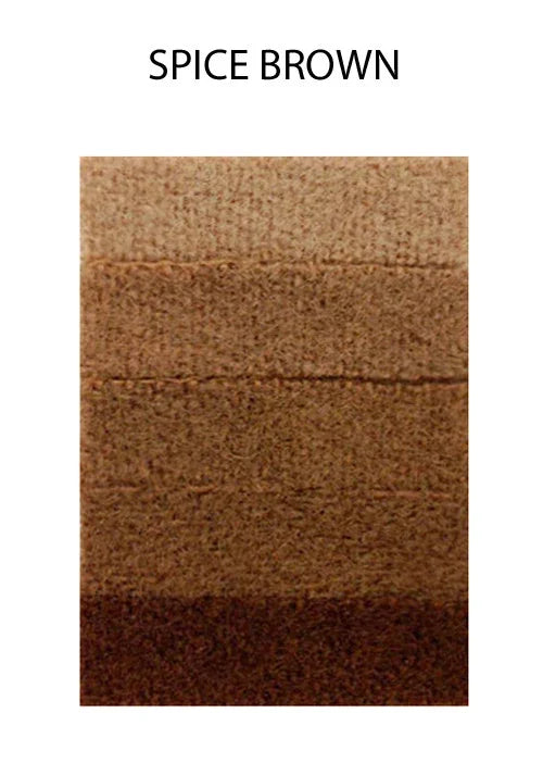 Spice brown textured fabric swatch showing various earthy brown shades.