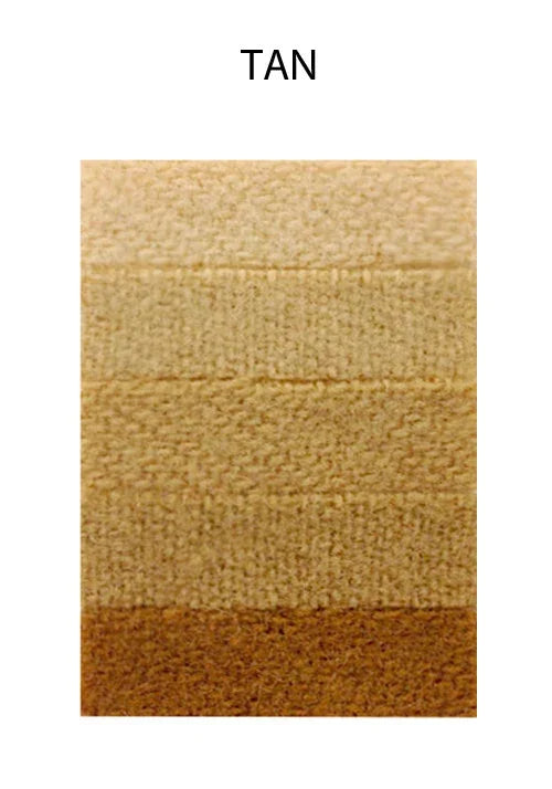 Tan colored textured fabric swatch showing various shades of beige and light brown.