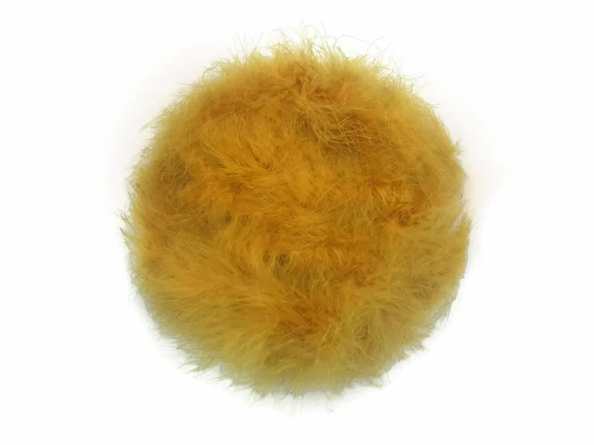 Fluffy yellow craft feathers for DIY fashion and décor accessories