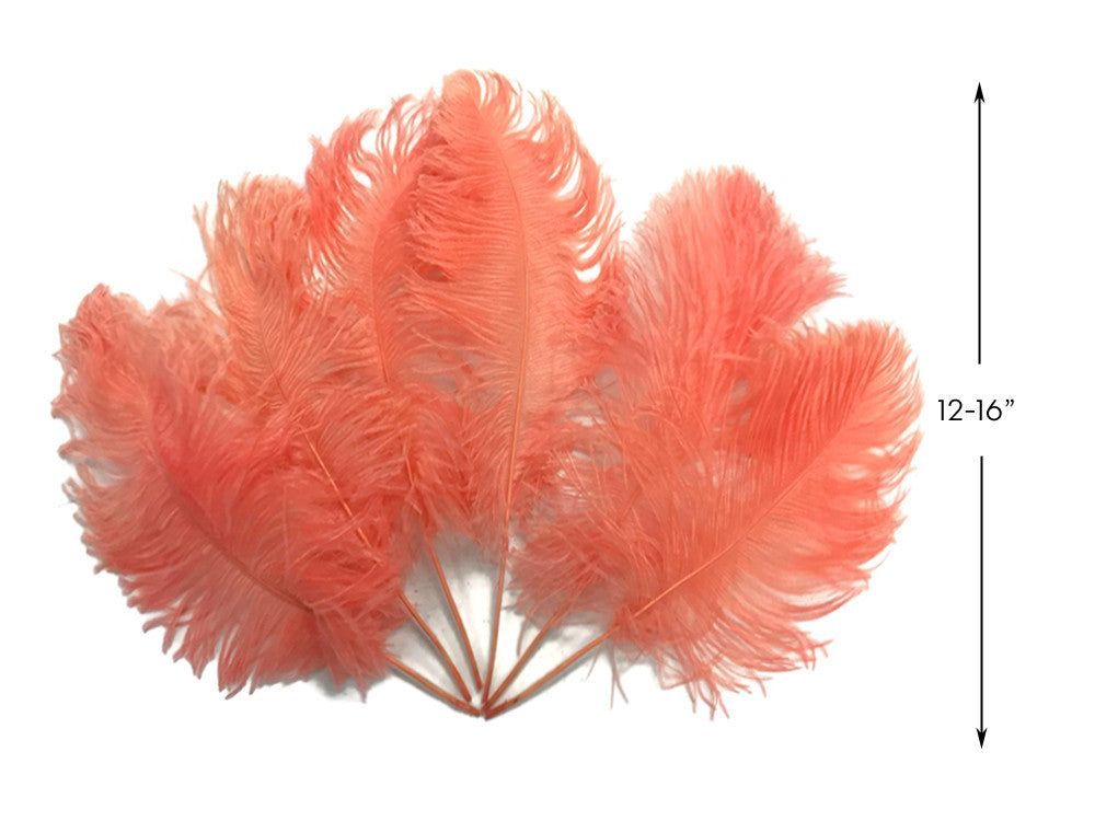 1/2 Lb - 12-16" Apricot Ostrich Tail Wholesale Fancy Feathers (Bulk)