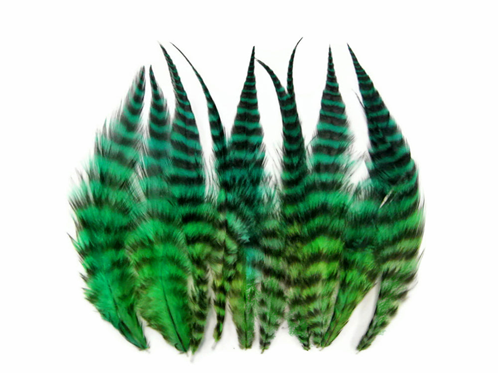 1 Dozen - Short Bluemoon Whiting Farm Rooster Saddle Hair Extension Feather Blendz