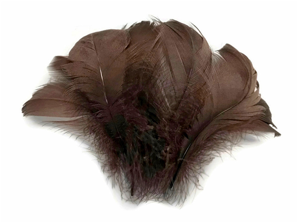1/4 Lb - 2-3" Brown Goose Coquille Loose Wholesale Feathers (Bulk)