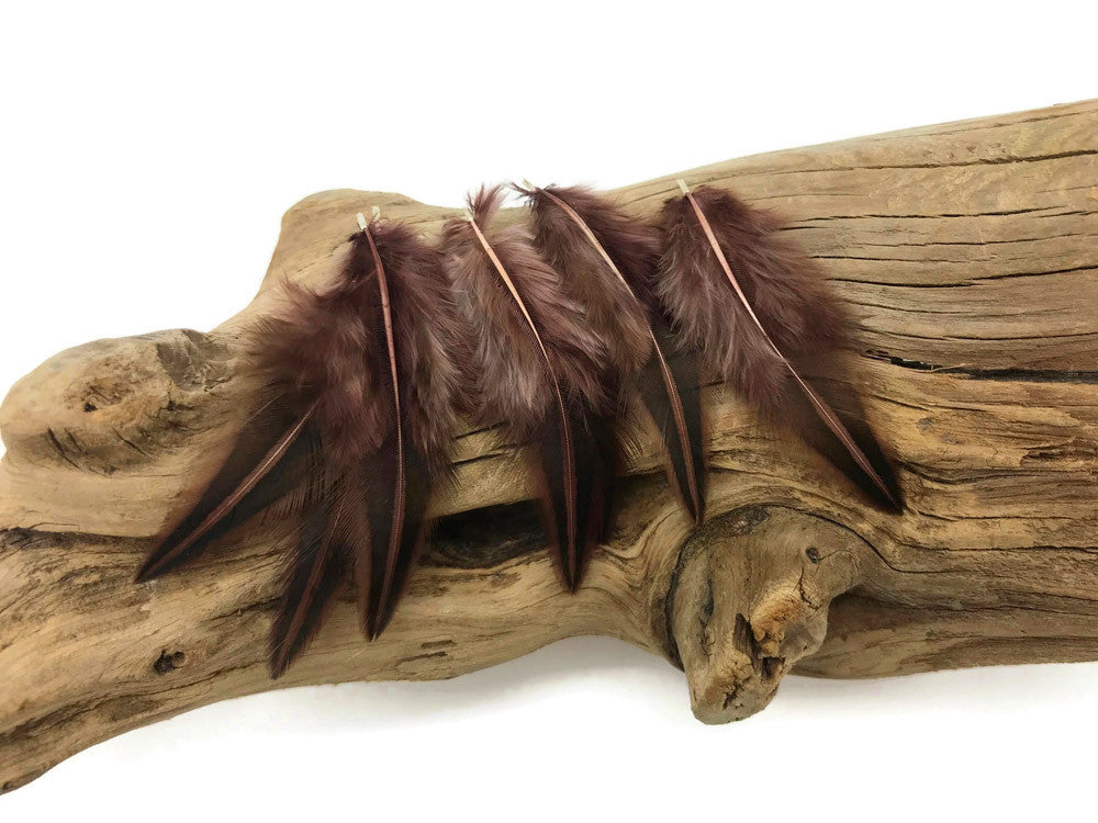 10 Pieces - Brown Jungle Cock Loose Plumage Feather