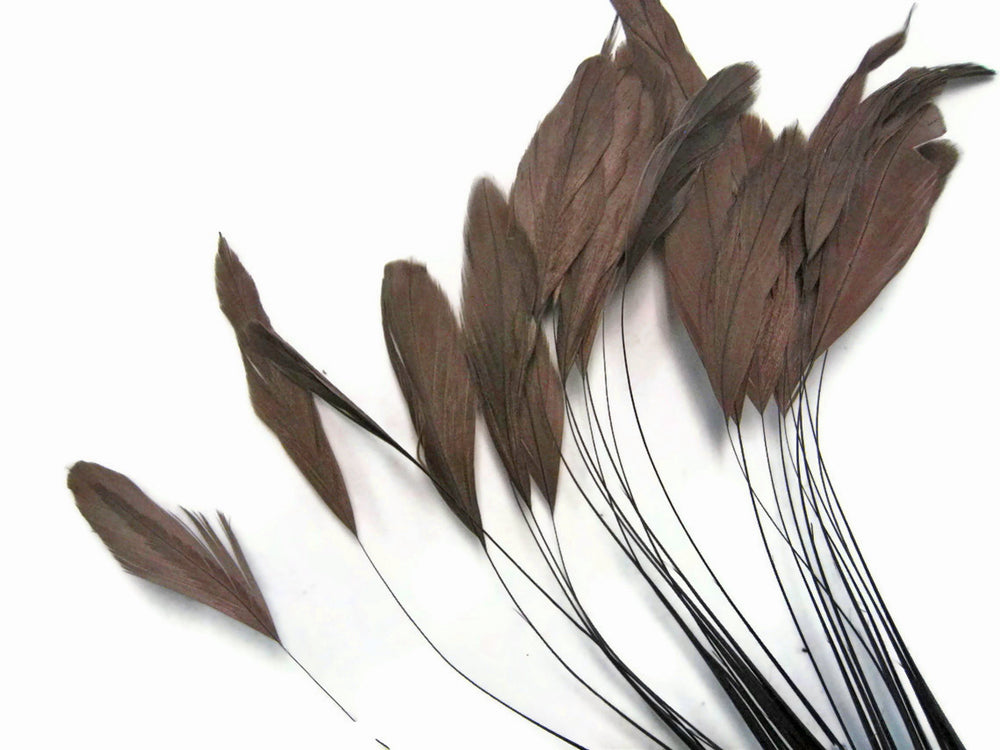 1 Yard - Brown Stripped Coque Tail Feathers Wholesale Trim (Bulk)