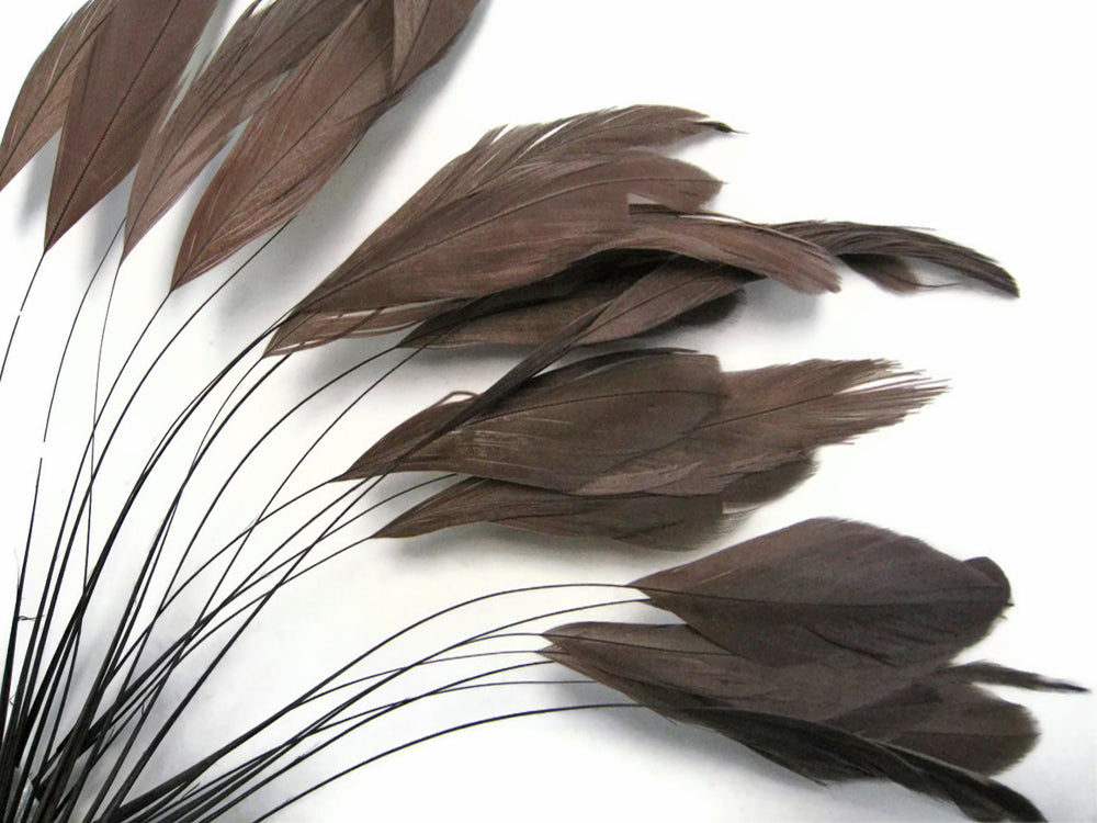 1 Yard - Brown Stripped Coque Tail Feathers Wholesale Trim (Bulk)