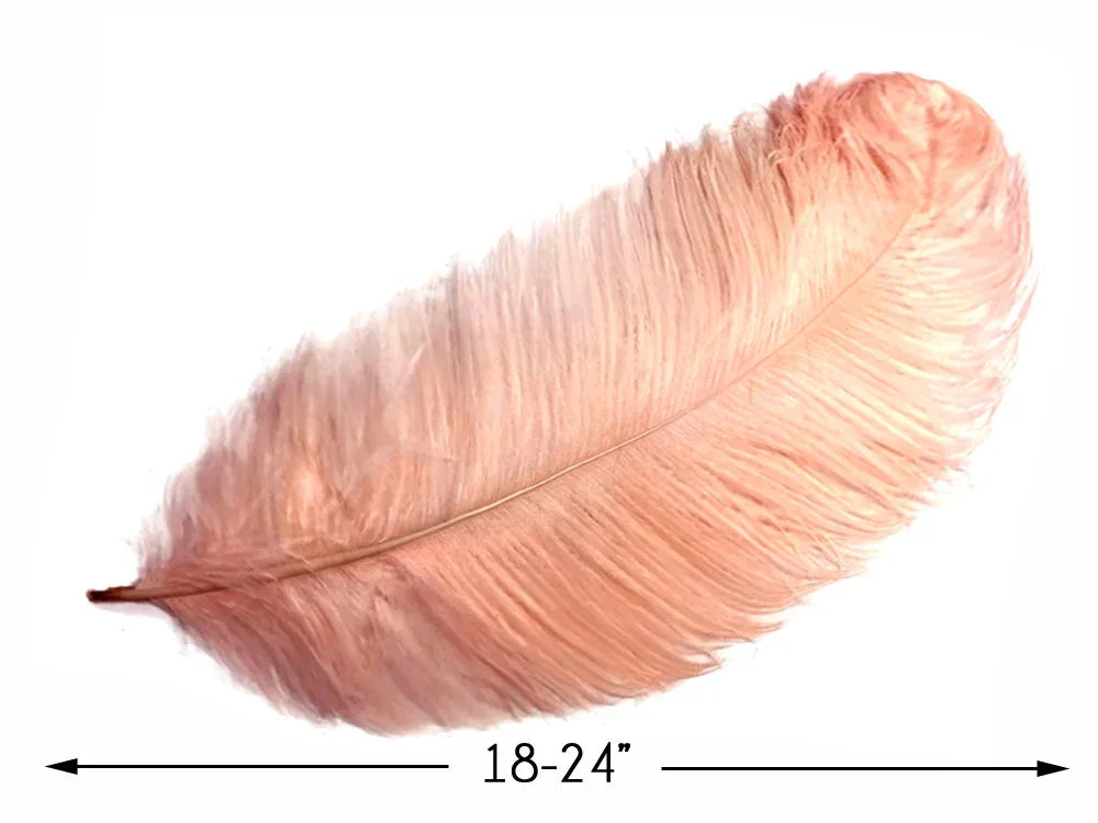 Large 18-24 inch soft pink ostrich feather for DIY crafts and fashion decor
