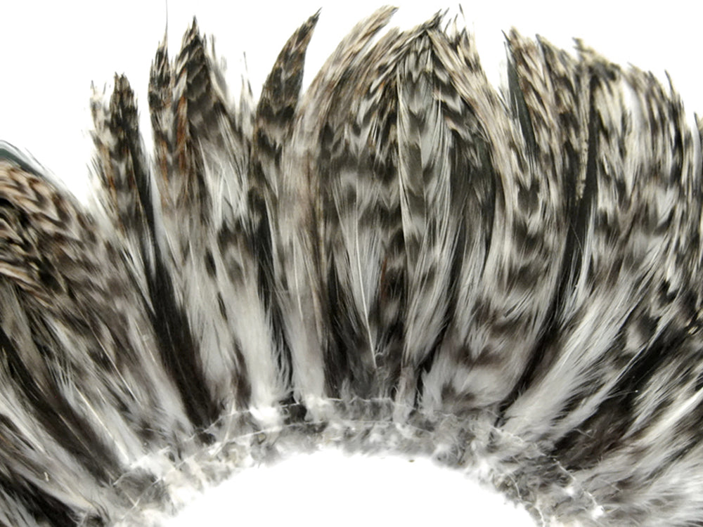 1 Yard - Grey Chinchilla Strung Rooster Neck Hackle Wholesale Feathers (Bulk)