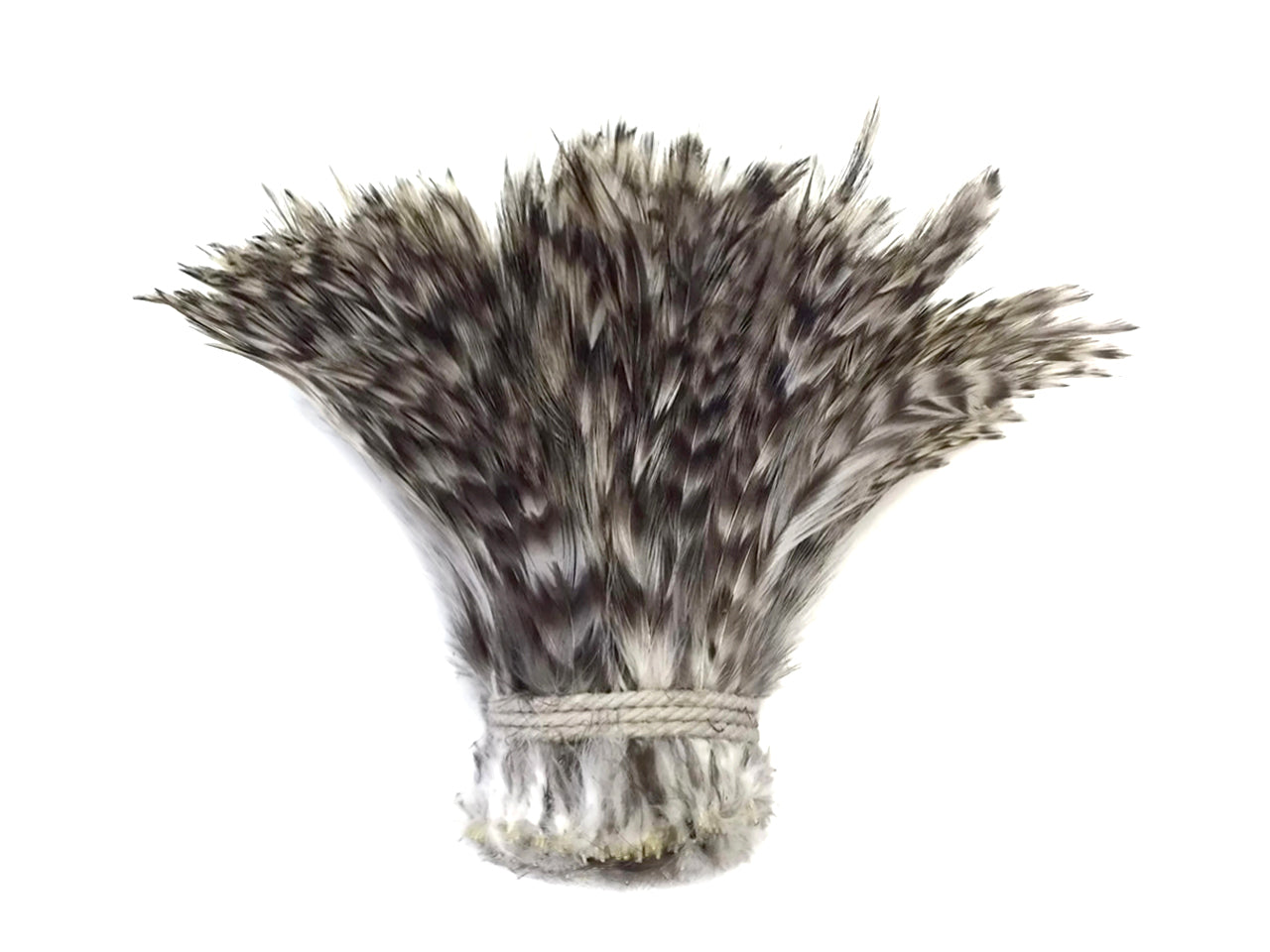 1 Yard - Grey Chinchilla Strung Rooster Neck Hackle Wholesale Feathers (Bulk)