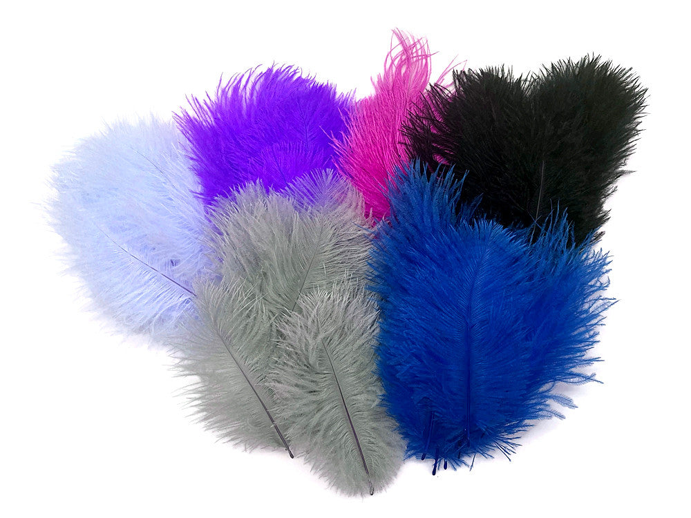 Wholesale Pack - Silver Gray Ostrich Small Confetti Feathers (Bulk)
