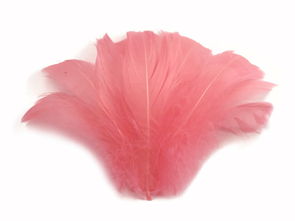 1 Pack - 2-3" Coral Goose Coquille Loose Feathers - 0.35 Oz.
