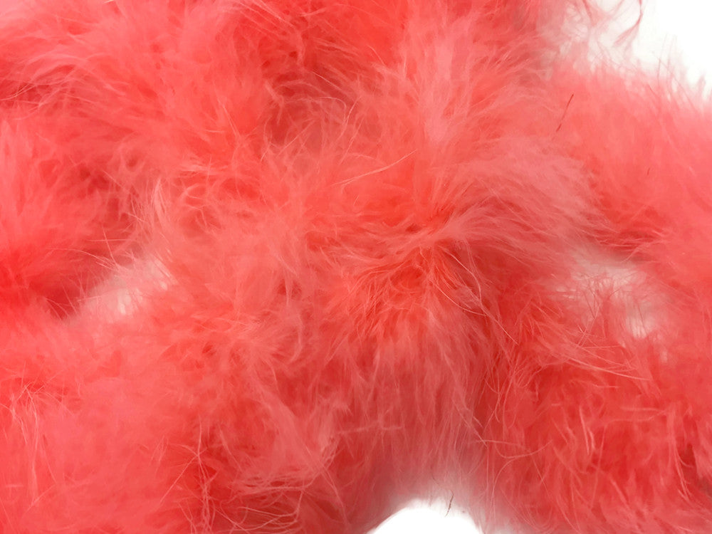 2 Yards - Coral Turkey Medium Weight Marabou Feather Boa 25 Gram