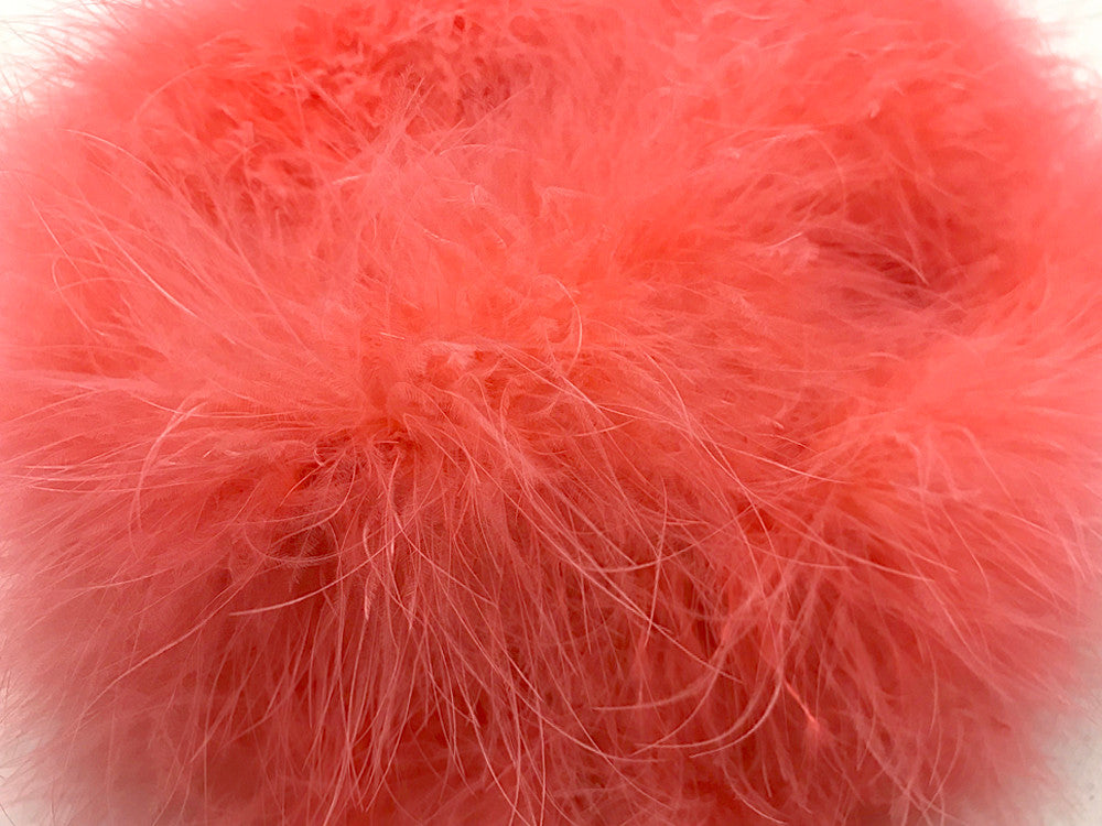 2 Yards - Coral Turkey Medium Weight Marabou Feather Boa 25 Gram