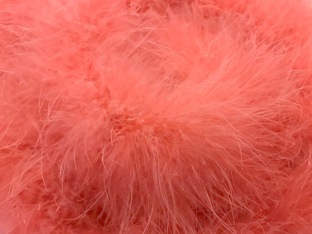 2 Yards - Coral Turkey Medium Weight Marabou Feather Boa 25 Gram