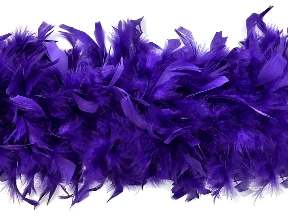Vibrant purple feathers for DIY crafts, fashion accessories, and costume décor.