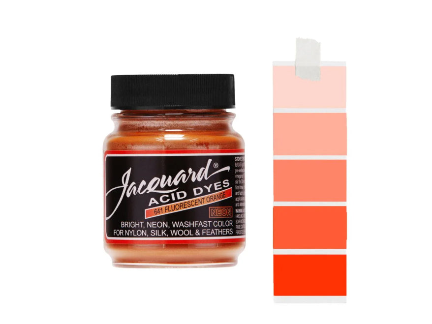 Fluorescent Orange Jacquard Acid Dyes - 1/2 Oz
