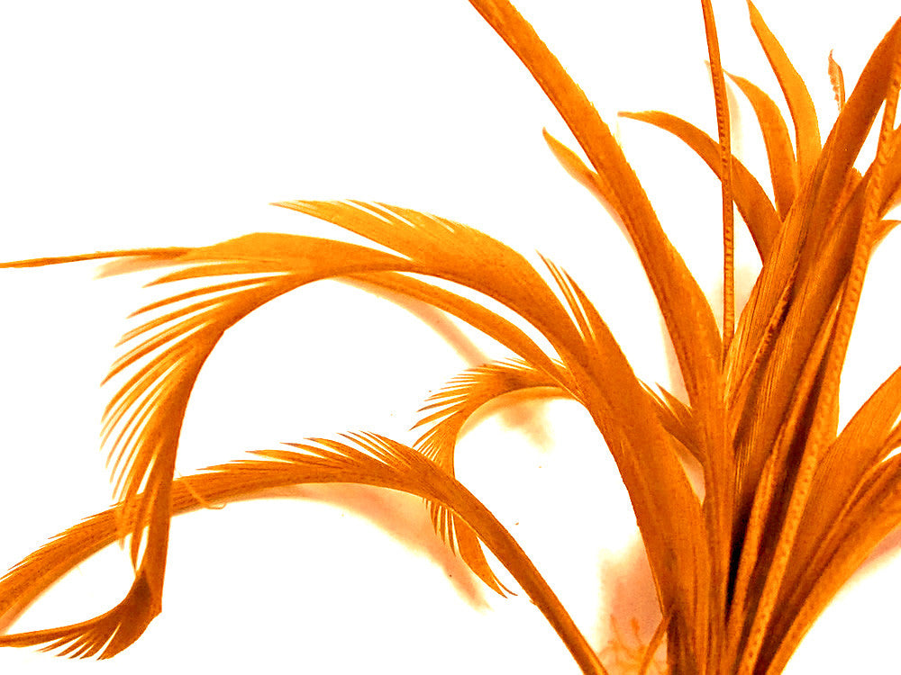 1 Yard - Golden Yellow Goose Biots Stripped Wing Wholesale Feather Trim