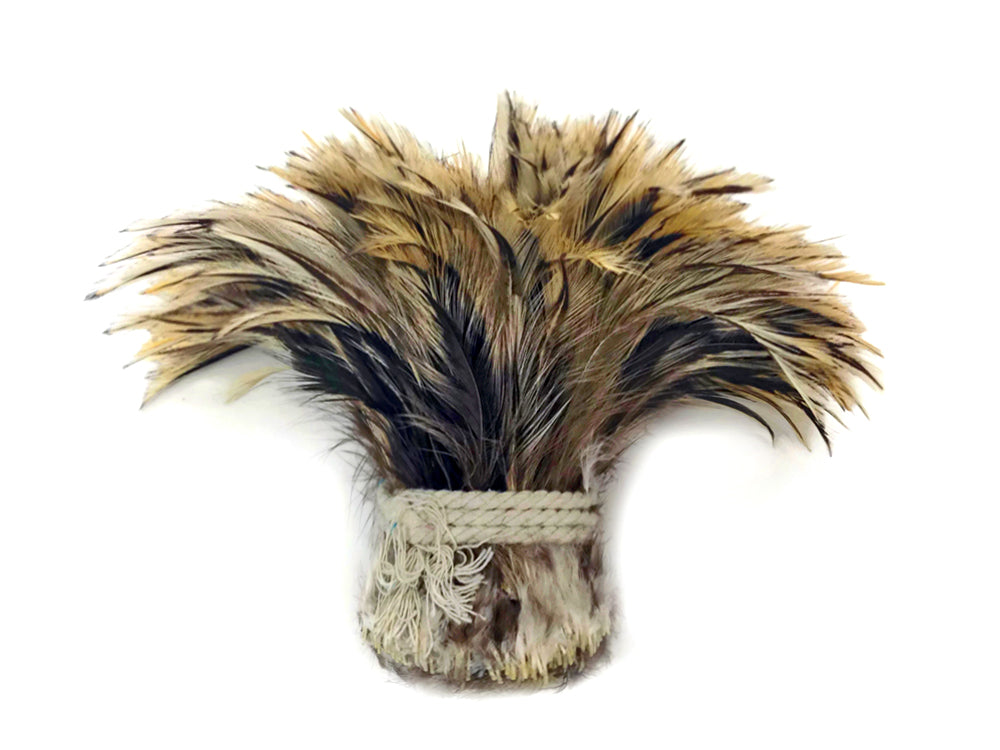 1 Yard - Golden Badger Strung Rooster Neck Hackle Wholesale Feathers (Bulk)