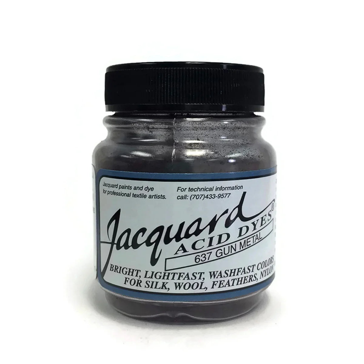 Jacquard Acid Dye 637 Gun Metal for silk, wool, and feathers.