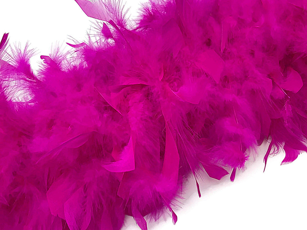 2 Yards - Hot Pink Heavy Weight Chandelle Feather Boa | 80 Gram