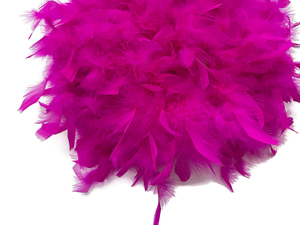 2 Yards - Hot Pink Heavy Weight Chandelle Feather Boa | 80 Gram