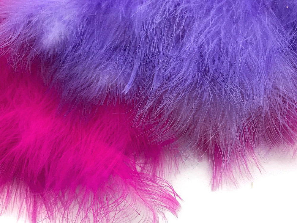 1 Yard - Hot Pink Marabou Turkey Fluff Feather Fringe Trim