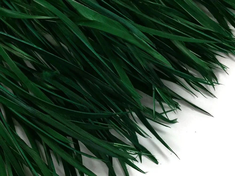Dark green dyed feathers for fashion and craft DIY supplies