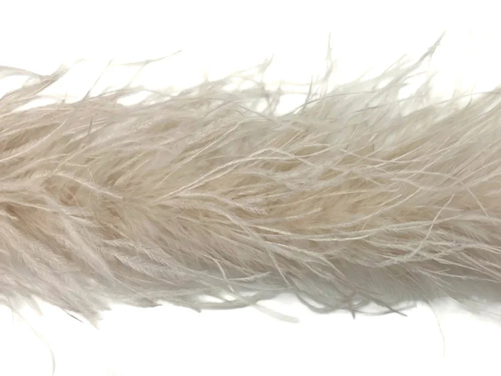 Soft white ostrich feathers for fashion and DIY crafts decor.