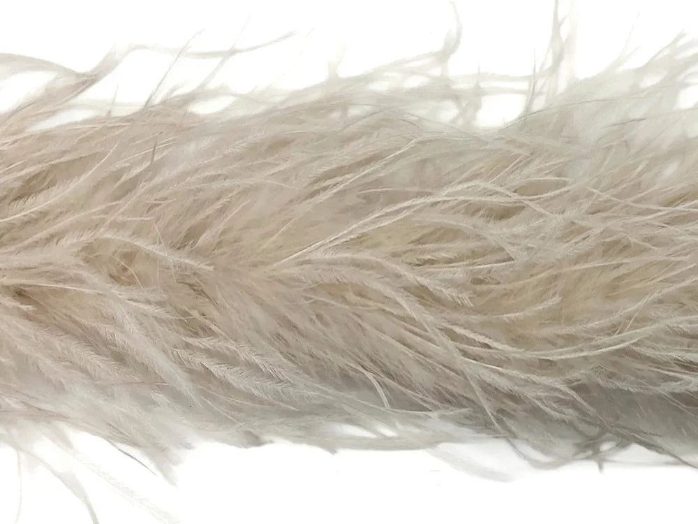 Soft cream ostrich feathers for fashion and DIY craft decor